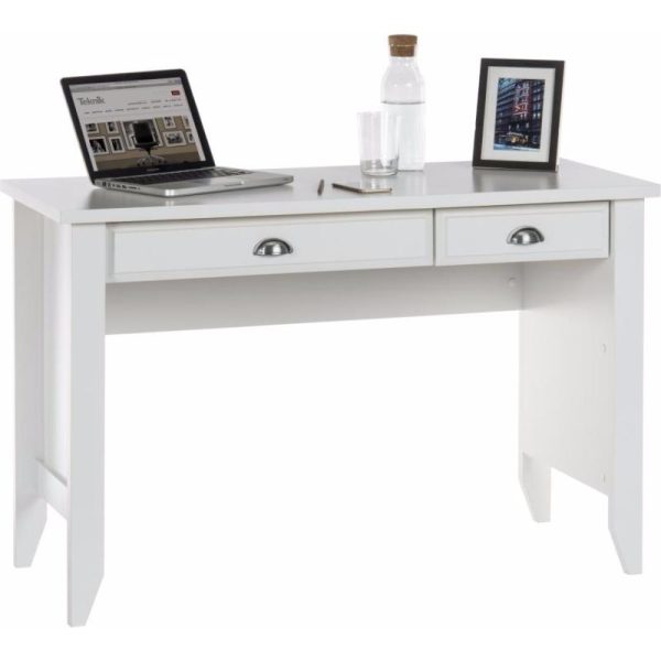 Home Office Desk Ideal Nine Dark Wood, Oak And White - Image 6