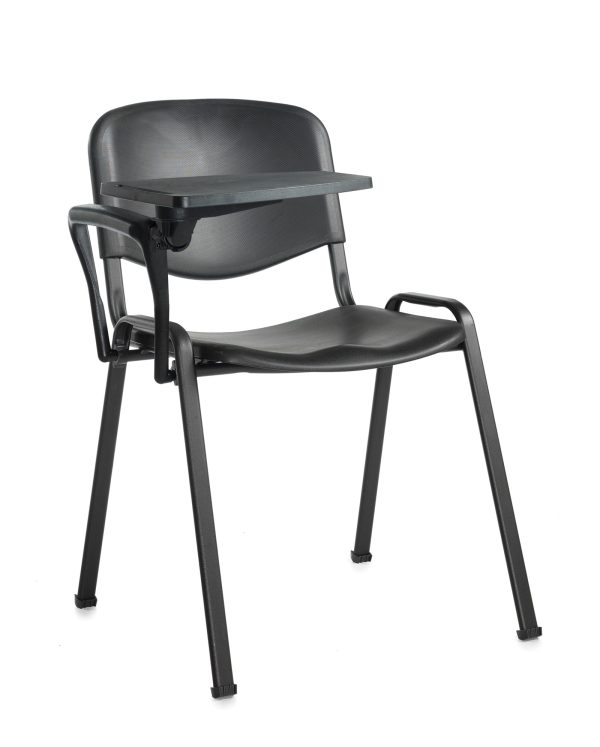 Conference / Meeting Chair Aquarius Black Frame Plastic Seat And With Writing Tablet - Image 2