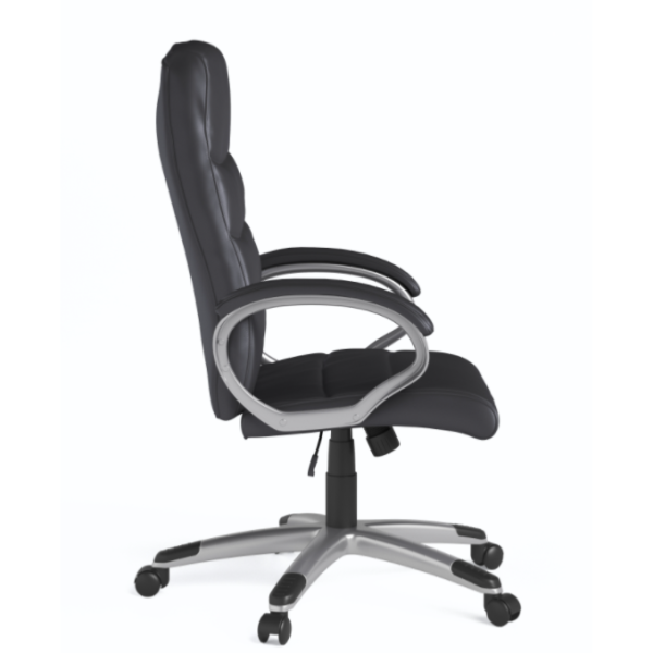 Office Chair Hartfield Black Leather - Image 4