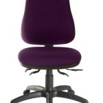 office chair with dark purple fabric