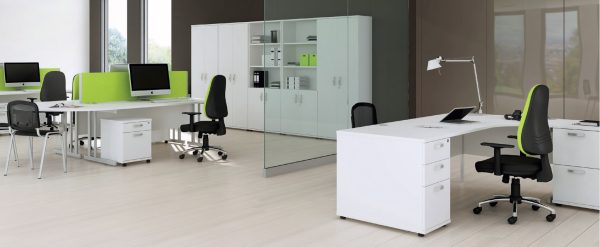 Straight Cantilever Leg Office Desk Impression - Image 2