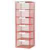 wire mesh pigeon hole unit red with 6 compartments