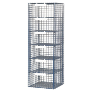 mesh mail room sorter grey with 6 compartments