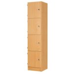 4 door wooden locker