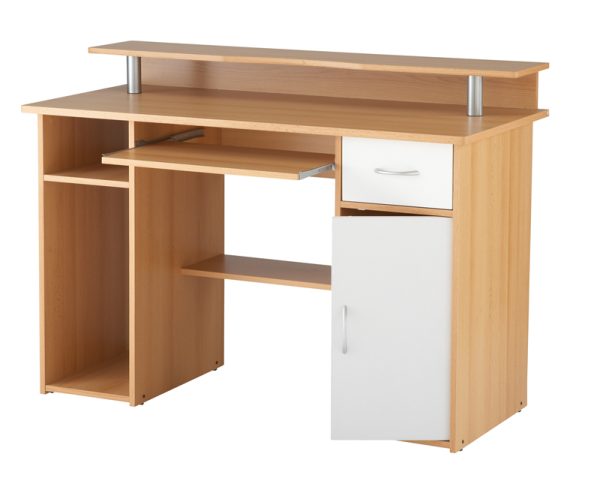 Ace Computer Desk 362A Beech/White - Image 5