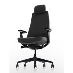 executive fabric office chair black fabric and black base