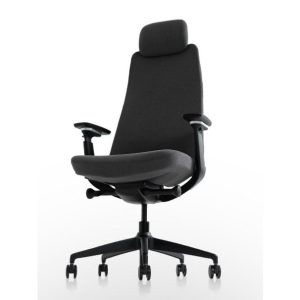 executive fabric office chair black fabric and black base
