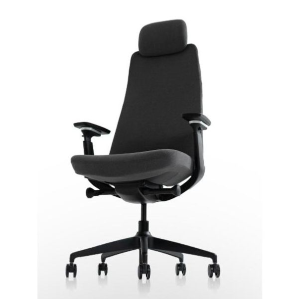 executive fabric office chair black fabric and black base