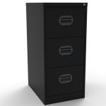 filing cabinet black with 3 drawers