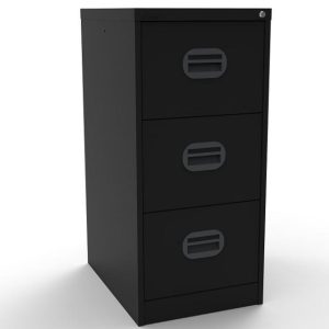 filing cabinet black with 3 drawers