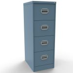 pastel blue file cabinet with 4 drawers