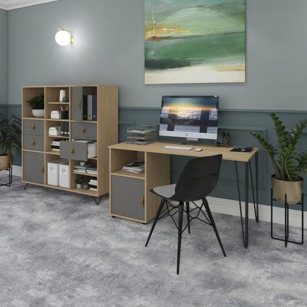 Home Office Desk Trent 1400 With Pedestal And Door - Image 2