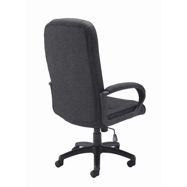 High Back Managers Office Chair Kent Blue Or Charcoal Fabric - Image 2