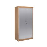office systems cupboard with tambour doors