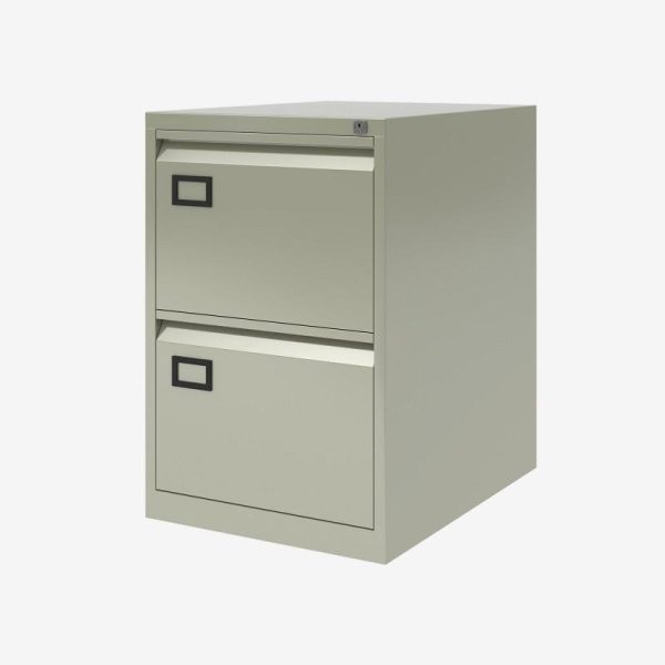 Office Filing Cabinet A Range 2 Drawer Grey - Image 3