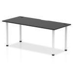 rectangular office tables with black table top