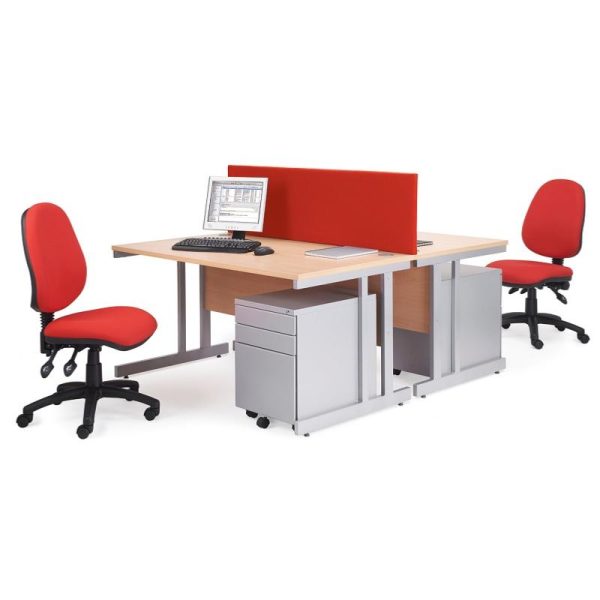 Office Desk Wave Spring 1400mm Left Hand Return - Image 5