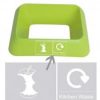 Lime green office recycling bin lid