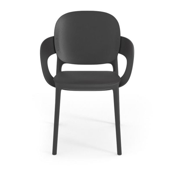 Florence Sustainable Chair With Arms Anthracite Grey - Image 3