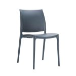 grey cafe chair in recyclable polypropylene