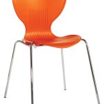 cafe chair orange with chrome frame