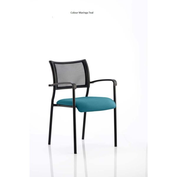 Mesh Chair Brighton Black Frame With Arms Choice of Colours - Image 6