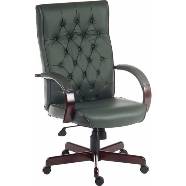 Traditional Leather Office Chair Ely - Image 5