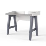 contemporary grey office desk