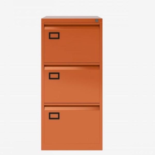 Office Filing Cabinet A Range 3 Drawer Orange