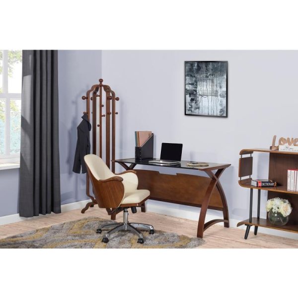 Computer Desk Forme 1300 Walnut/Black - Image 5