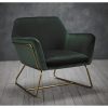 green velvet reception chair