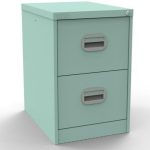 peppermint green filing drawers with 2 drawers