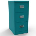 verdigris filing cabinet with 3 drawers