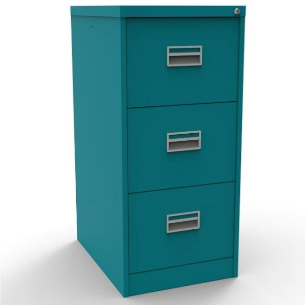 verdigris filing cabinet with 3 drawers