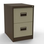 coffee cream filing cabinet with 2 drawers