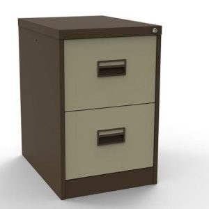coffee cream filing cabinet with 2 drawers