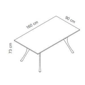 glass executive desk size diagram