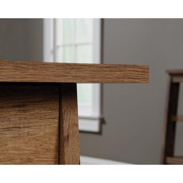 Home Office Executive Trestle Style Desk Oak - Image 3