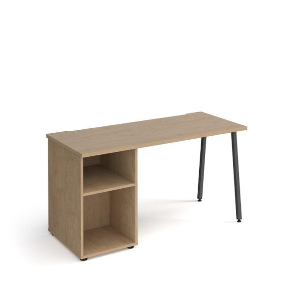 home office desk with pedestal oak