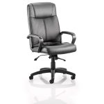 high back executive black leather office chair