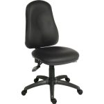 executive operators chair with black pu wipe clean fabric