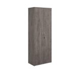 office cupboard 5 shelves grey oak