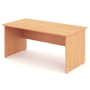 panel end office desk beech
