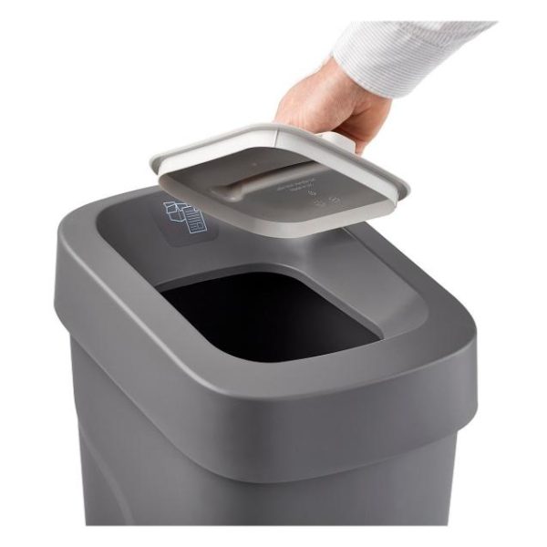 black office recycling bin