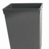 black plastic office recycling waste bin
