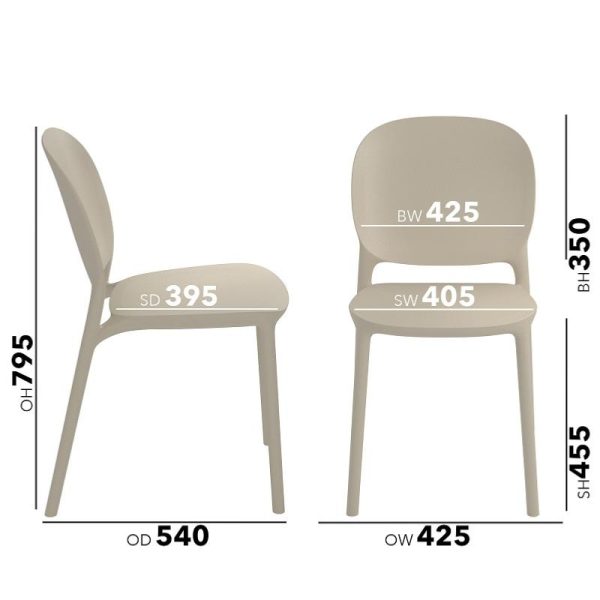Florence Sustainable Chair No Arms Dove Grey - Image 5