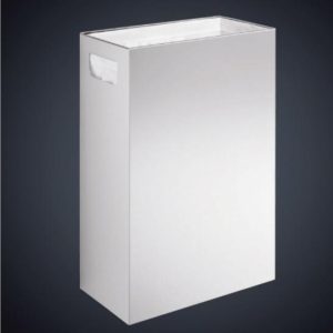 Rectangular stainless steel waste bin