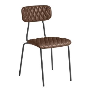 cafe chair vintage style brown leather