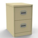 office filing cabinet beige with 2 drawers