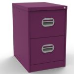 filing cabinet traffic purple with 2 drawers